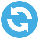 anticlockwise downwards and upwards open circle arrows